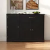 Cassettiera Merax, con 3 ante, 1 cassetto, mobile buffet Anteprima dell’immagine prodotto 2