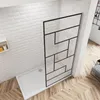A modern bathroom with a walk-in shower enclosure. Produktbild-Vorschau