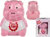 A pink pig-shaped electronic device with a white shirt that says 'Diet Piggy' and its packaging. Podgląd zdjęcia produktu