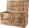 1x geflammte HOLZ-TRUHE 'Schatzkiste' mit 2 Schubladen / Produktbild-Vorschau 5