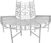 Baumbank >Varda< in weiss aus Stahl - 122x63x80cm Produktbild-Vorschau 1