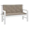vidaXL Poduszki na ławkę ogrodową 2 szt. Taupe 120x50x7 cm Podgląd zdjęcia produktu 3