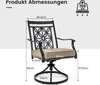 GOPLUS 2er Set Gartenstuhl drehbar, Balkonstuhl Metall bis Produktbild-Vorschau 5