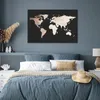 MuchoWow® Poster Weltkarte - Braun - Schwarz 120x80 cm - Produktbild-Vorschau 4