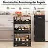 Schmaler, 4-stöckiger Küchenwagen mit Griff, Produktbild-Vorschau 3