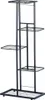 A black metal plant stand with multiple shelves. Náhled obrázku produktu