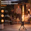 ZMH Tuinkachel 6KW vrijstaande terrasverwarmer met glazen Productafbeelding-voorbeeld 2