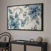Italienischer Leinwand Leinwandbild - Turquoise Flowers in Produktbild-Vorschau 2