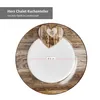 4er Set Herz Chalet Kuchenteller flach Dessert-Teller Produktbild-Vorschau 3
