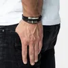 SERASAR | Bracciale in pelle per uomo [Shine] in acciaio Anteprima dell’immagine prodotto 6