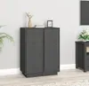 vidaXL Sideboard Grau 60x35x80 cm Massivholz Kiefer Produktbild-Vorschau 1