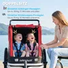 AIYAPLAY 2 in 1 Fahrradanhänger & Buggy 2-Sitzer Fahrrad Produktbild-Vorschau 5