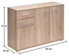 CASARIA® Kommode mit 3 Türen 2 Schubladen 107x75x35cm Holz Produktbild-Vorschau 8