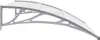 vidaXL Türvordach Grau und Transparent 120x75 cm PC Produktbild-Vorschau 4