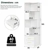 Armoire d'angle Flieks avec éclairage LED et 2 tiroirs, Voir les images du produit 5