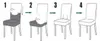 4 Stück Stuhlhussen Hohe Lehne - Beige - Samt - Universal Produktbild-Vorschau 8