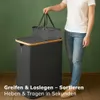 Roxlin Wäschekorb 150L mit 2 herausnehmbaren Wäschesäcken – Produktbild-Vorschau 4