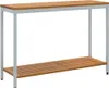 vidaXL Tisch für Outdoor mit Regal Natürlich und Grau 110 x Produktbild-Vorschau 1