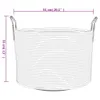 Aufbewahrungskorb Grau und Weiß Ø51x33 cm Baumwolle Produktbild-Vorschau 9