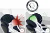 Comparison of a child's head in a car seat during impact, showing a patented reclining headrest feature. Náhľad obrázku produktu