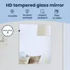 vidaXL Wandspiegel Quadratisch 50 x 50 cm Gehärtetes Glas Produktbild-Vorschau 6