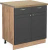 Küchenunterschrank Vicco Fame-Line Anthrazit-Gold 80 cm , Produktbild-Vorschau 1