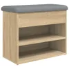 vidaXL Schuhbank Sonoma-Eiche 62x32x50 cm Holzwerkstoff Produktbild-Vorschau 2