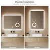 S'AFIELINA LED Badspiegel 80 x 60 cm Wandspiegel mit Produktbild-Vorschau 7