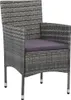 vidaXL 3-tlg. Garten-Essgruppe Grau Poly Rattan und Produktbild-Vorschau 6