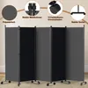 Paravent auf Rollen 5 teilig Anthrazit 284x181 cm Outdoor Produktbild-Vorschau 4
