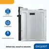 A product image showing the back of a built-in oven with feature callouts on the left. Produktbild-Vorschau