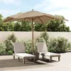 Sonnenschirm mit Holzmast Taupe 300x300x273 cm , Markisen Produktbild-Vorschau 1