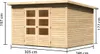 Karibu Gartenhaus Gerätehaus Stockach 5 naturbelassen Produktbild-Vorschau 5