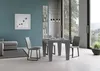 Ausziehbarer Tisch 90x90/246 cm Spimbo Premium Cemento Produktbild-Vorschau 2