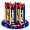 4 x Lithium Ionen Akku Wilhelm 3,7 V 800 mAh Typ 14500 Li Produktbild-Vorschau 1