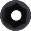 A close-up view of the opening of a black socket wrench head. Produktbild-Vorschau