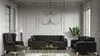 Sofa Set Komfort, in Spar-Set Schwarz Samtstoff 3+2+1 Produktbild-Vorschau 1