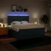 vidaXL Boxspringbett mit Matratze Blau 180x200 cm Stoff Produktbild-Vorschau 5