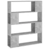 A modern, concrete-effect bookshelf with four open compartments. Náhled obrázku produktu