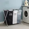 Velký skládací koš na prádlo Sorter prádla 3 přihrádky Náhled obrázku produktu 6