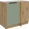 Mobile angolare allungabile LUNARA - larghezza 90 cm, verde Anteprima dell’immagine prodotto 1
