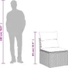 vidaXL Gartensofa ohne Armlehnen mit Kissen Grau Poly Produktbild-Vorschau 9