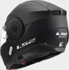 A black LS2 Scope II modular helmet shown from the rear-right side. Voir les images du produit