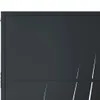 A close-up, top-down view of a dark gray metal garden gate with a subtle grass-like design. Produktbild-Vorschau