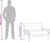 vidaXL 2-Sitzer-Sofa Schwarz Kunstleder Produktbild-Vorschau 8