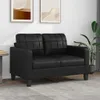 vidaXL 2-Sitzer-Sofa Schwarz 120 cm Kunstleder Produktbild-Vorschau 2