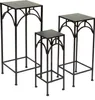 Three black metal plant stands of varying heights. Produktbild-Vorschau