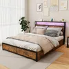 A bedroom scene featuring a bed with LED lighting. Náhled obrázku produktu