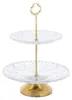 Relaxdays Etagere, Glas & Eisen, HxD: 30 x 23 cm, runder Produktbild-Vorschau 10