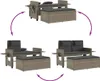 vidaXL Gartenbank Verstellbar mit Kissen Grau Poly Rattan Produktbild-Vorschau 11